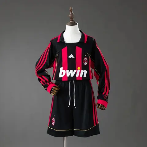 Conjunto AC Milan Primera Equipación 06/07 Retro Manga Larga Niños
