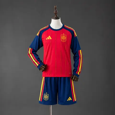 Conjunto España Primera Equipación Manga Larga 2026 Niños
