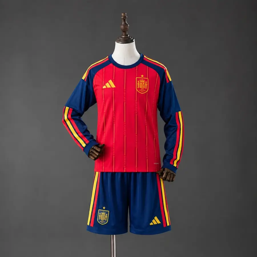 Conjunto España Primera Equipación Manga Larga 2026 Niños