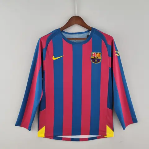 FC Barcelona Home Shirt 05/06 (Retro) · Long Sleeve