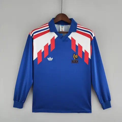 Camisa França I 88/89 (Retrô) · Manga Longa