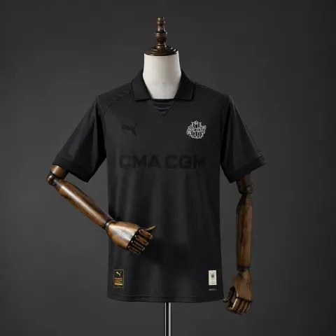 Camiseta Olympique de Marsella Edición 125 Aniversario Negra Hombre