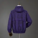 Sudadera con Capucha y Cremallera Barcelona 26/27 Morada Hombre