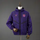 Sudadera con Capucha y Cremallera Barcelona 26/27 Morada Hombre