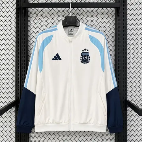 Chaqueta Argentina Mundial 2026 Blanca Hombre