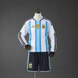 Conjunto Argentina Primera Equipación Manga Larga 2026 Niños