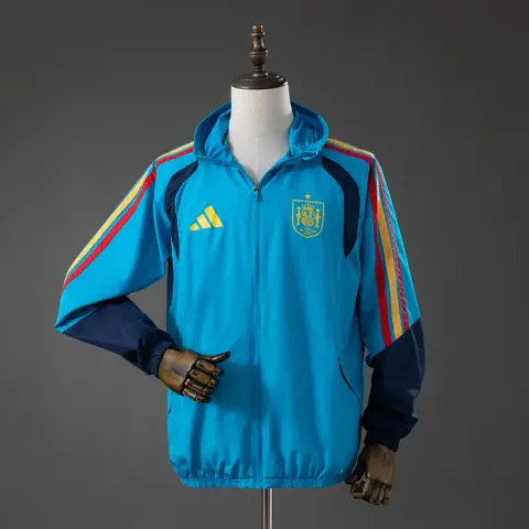 Jaqueta Espanha Corta-vento 2026 Azul Masculina