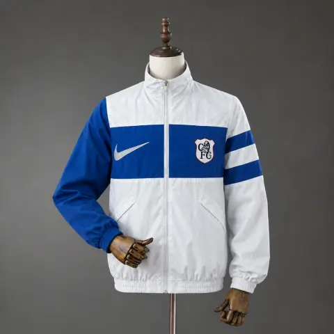 Chelsea White and Blue Full-Zip Jacket 26/27