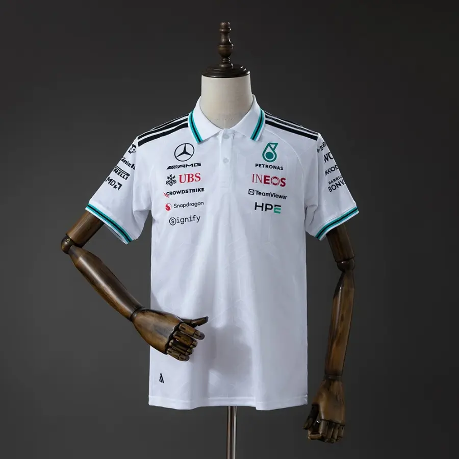 Polo Mercedes AMG Fórmula 1 2026 Blanco Hombre