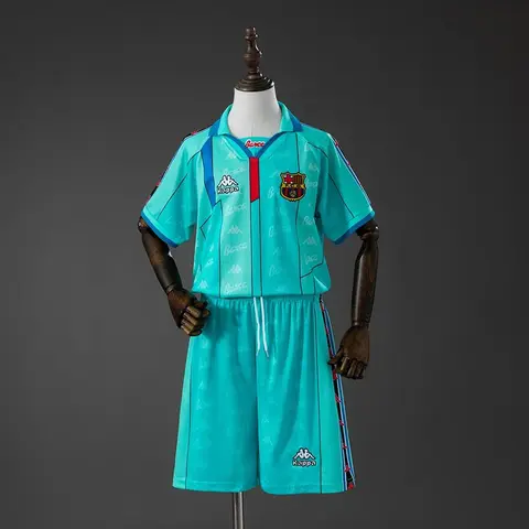 Conjunto Barcelona Segunda Equipación 96/97 Retro Niños