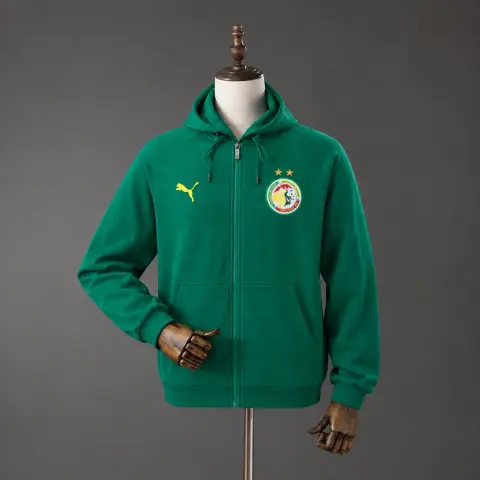 Senegal 2026 Green Full-Zip Hoodie