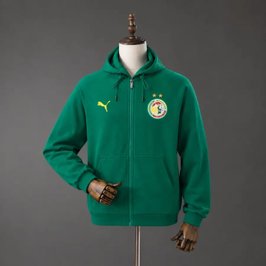 Sudadera con Capucha Senegal Mundial 2026 Verde Hombre