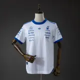 Camiseta Mercedes AMG Fórmula 1 2026 Blanca y Azul Hombre