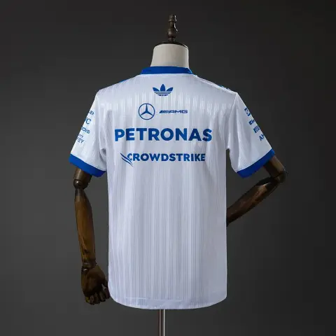 Mercedes AMG F1 2026 White and Blue T-Shirt