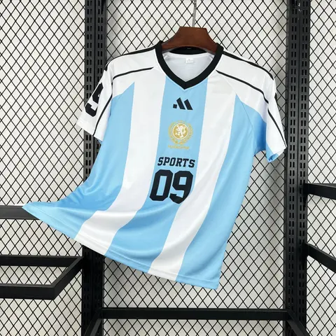 Camiseta Rayas Celestes Edición Mundial 2026 Hombre