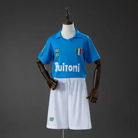 Conjunto Napoli Primera Equipación 87/88 Retro Niños