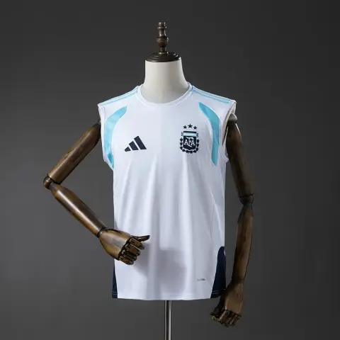 Camiseta Argentina Entrenamiento Sin Mangas Blanca 26/27 Hombre
