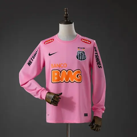 Camiseta Santos Edición Rosa 12/13 Retro Manga Larga