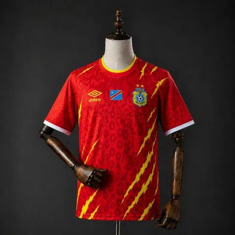 Camisa RD Congo Edição Tigre Vermelha 2026 Masculina