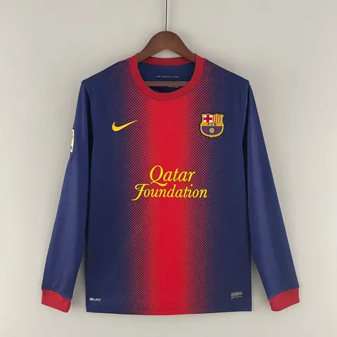 FC Barcelona Home Shirt 12/13 (Retro) · Long Sleeve
