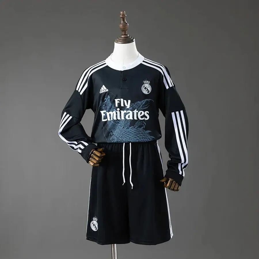 Conjunto Real Madrid Tercera Equipación 14/15 Retro Manga Larga Niños - Bota de Oro Tienda