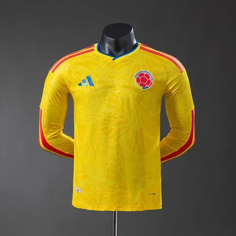 Camisa Colômbia I Copa 2026 · Versão Jogador · Manga Longa