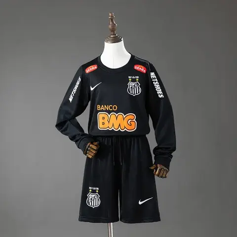 Conjunto Santos Segunda Equipación 12/13 Retro Manga Larga Niños