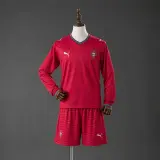 Conjunto Portugal Primera Equipación Manga Larga 2026 Niños