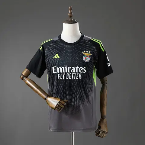 Camiseta Benfica Portero Negra y Gris 26/27 Hombre