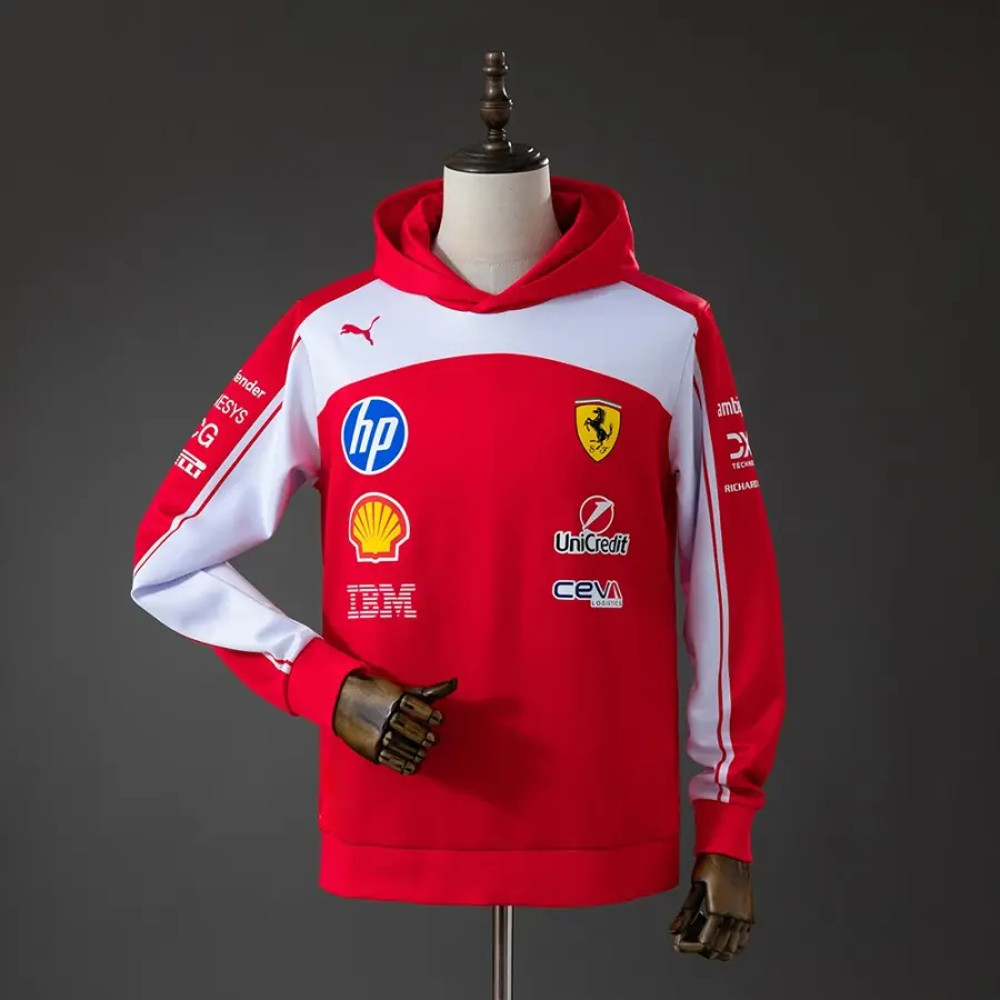 Sudadera con Capucha Escudería Ferrari 2026 Roja Hombre
