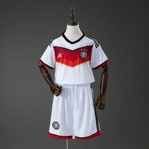 Conjunto Alemania Primera Equipación 2014 Retro Niños