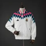 Chaqueta Real Madrid Cortavientos Retro Blanca Hombre