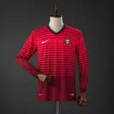 Camiseta Portugal 2014 Primera Equipación Retro Manga Larga