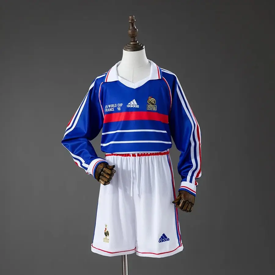 Conjunto Francia Primera Equipación 1998 Retro Niños - Bota de Oro Tienda