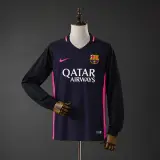 Camiseta Barcelona 16/17 Segunda Equipación Retro Manga Larga