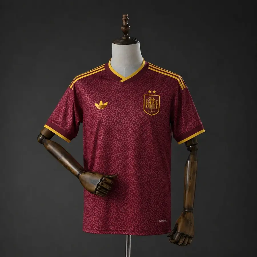 Camiseta España Edición Especial 2 Estrellas Granate 2026 Hombre - Bota de Oro Tienda