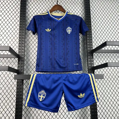 Conjunto Suecia Segunda Equipación Mundial 2026 Niños