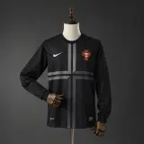 Camiseta Portugal 2013 Negra Retro Manga Larga