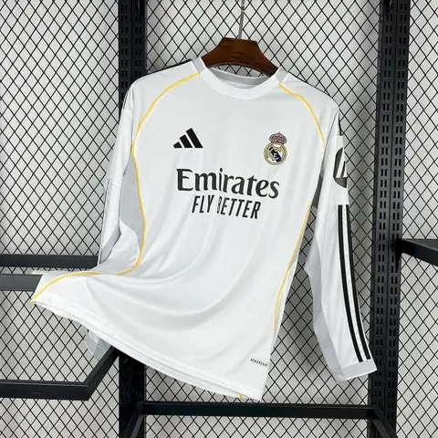 Camisa Real Madrid I 25/26 · Manga Longa