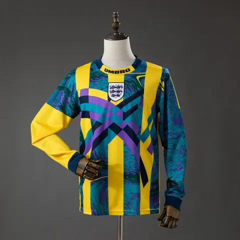 Camiseta Inglaterra Portero 1995 Retro Manga Larga