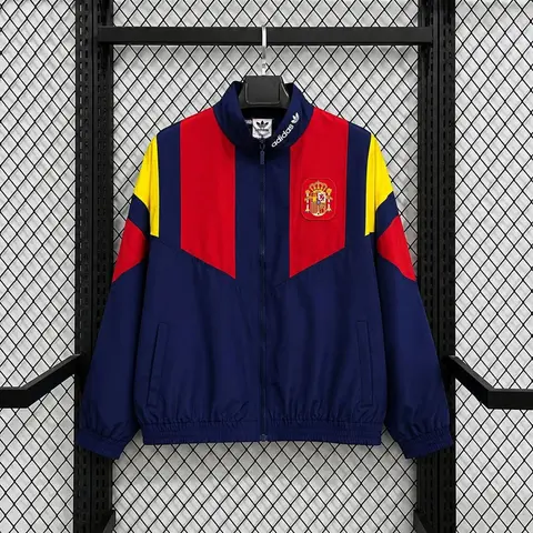 Chaqueta España Cortavientos 2026 Azul Marino y Rojo Hombre