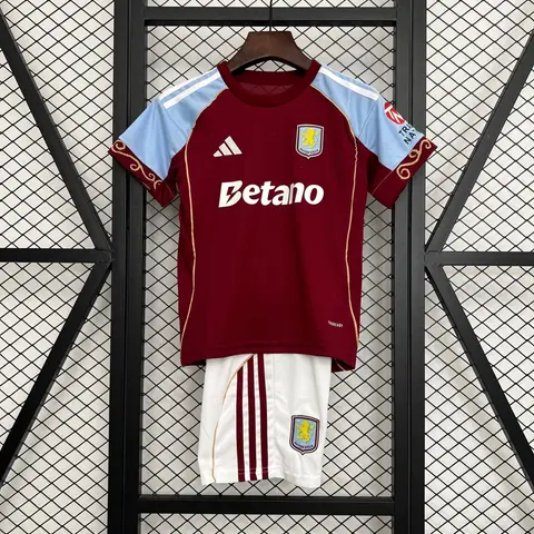 Camisa Aston Villa I 25/26 · Infantil