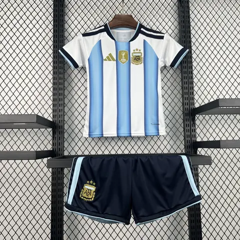 Conjunto Argentina Primera Equipación Mundial 2026 Niños