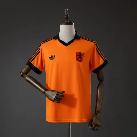 Camisa Holanda Primeira Equipação 1980 Retrô