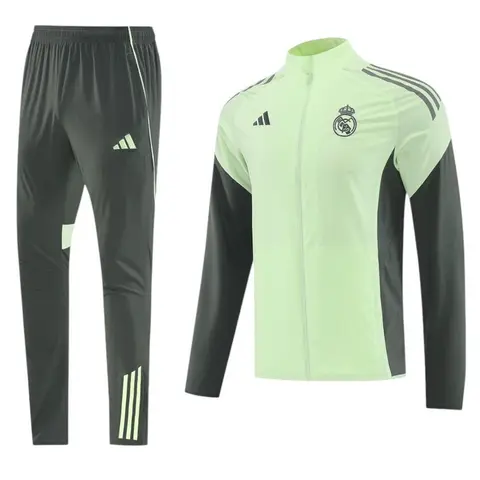 Chandal - Real Madrid - Green Long Zip Windbreaker