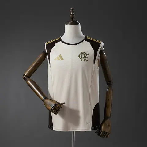 Camiseta Flamengo Entrenamiento Crema Sin Mangas 26/27 Hombre