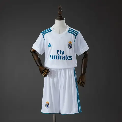 Completo Real Madrid Prima Divisa 17/18 Retro Bambino