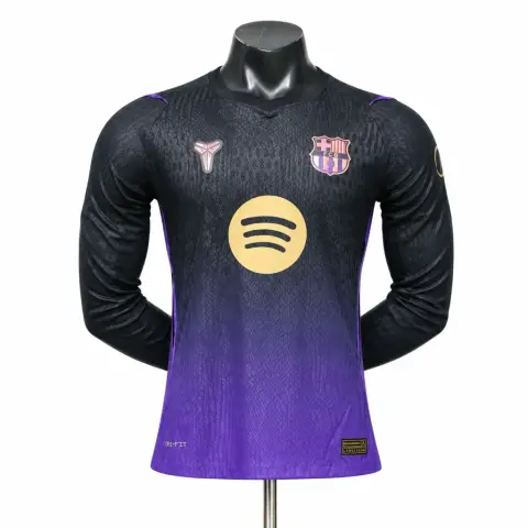Barcelona Away Long Sleeve Player Version Shirt 26/27