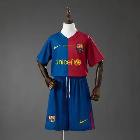 Conjunto Barcelona Primera Equipación 08/09 Retro Niños