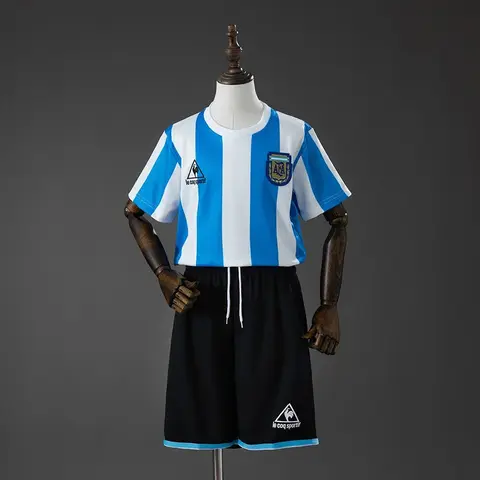 Conjunto Argentina Primera Equipación 1986 Retro Niños
